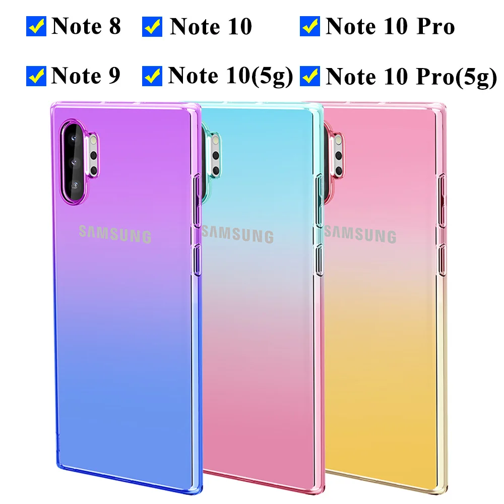 Galaxy Note 9 Case For Samsung Note9 Protective Cover Not 8 10 Skin Gradient Sansung Note8 Note10 Pro 5G Bumper Not9 Coque Not8 |