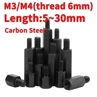 m3 m4 hex black carbon steel male female standoff stud board pillar hexagon threaded pc computer pcb motherboard spacer