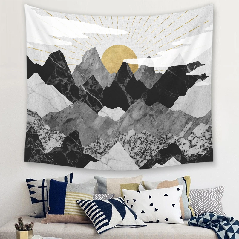 Psychedelic гобелен Луна изменение стены висит колдовство хиппи природа пейзаж