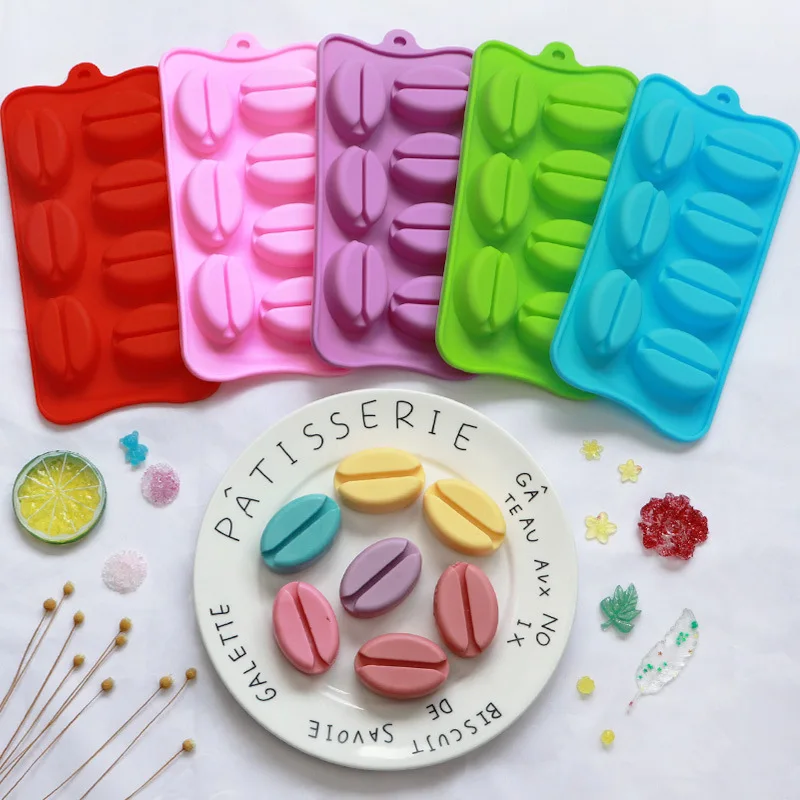 Силиконовая форма для шоколада Кофе выпечки торта Формы формы губы бобы кубика