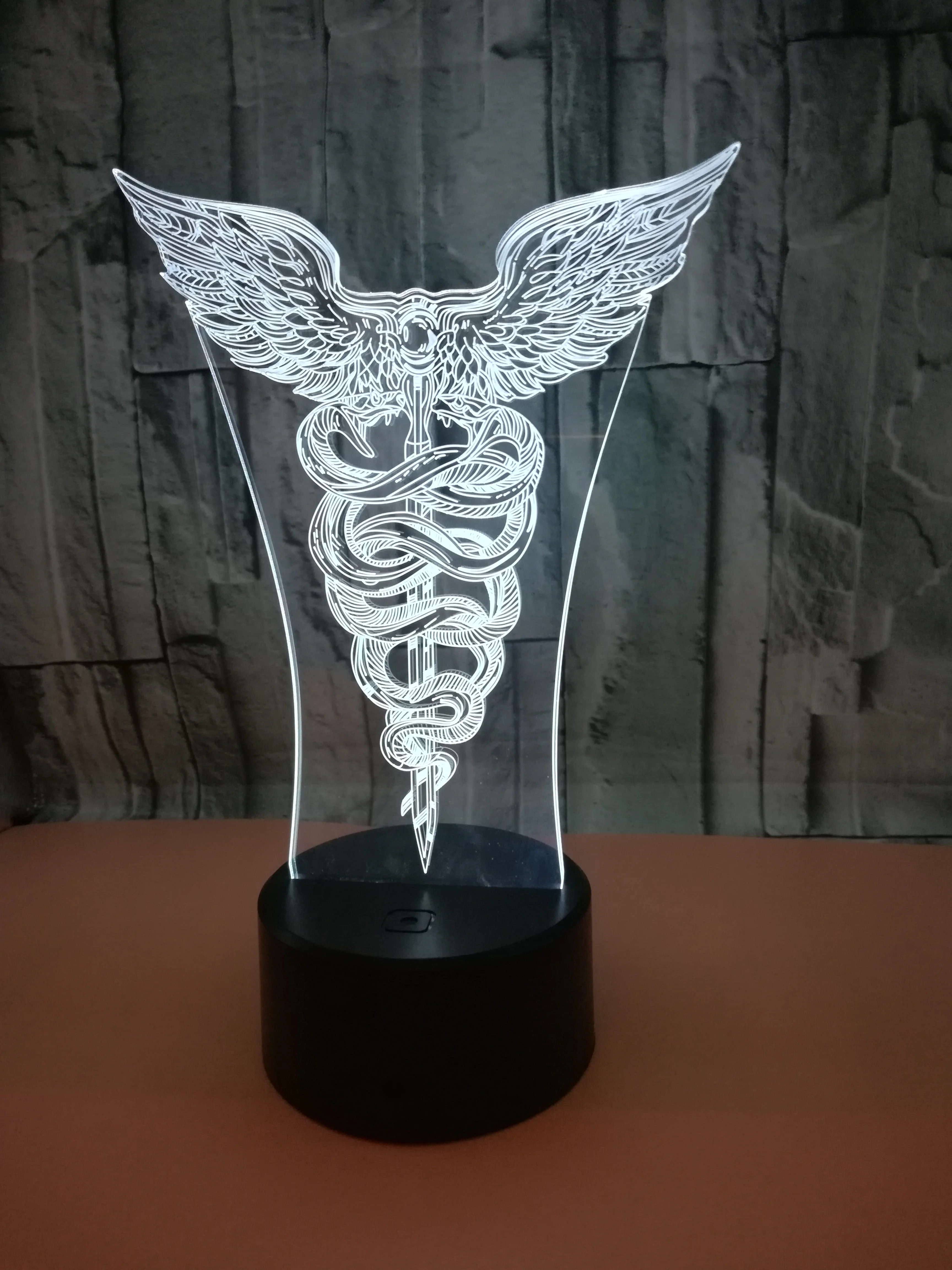 Мультяшная фигурка модель 3D ночник светодиодная лампа 7 цветов меняющая цвет