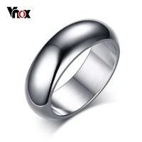 vnox 7mm classic ring for women men arc surface stainless steel wedding band gold color unisex neutral simple statement jewelry