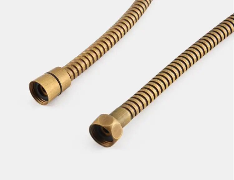 G 1/2'Black Shower Hose 150cm Stainless Steel Shower Tube Flexible Gold Bathroom Hose Plumbing Chrome ORB