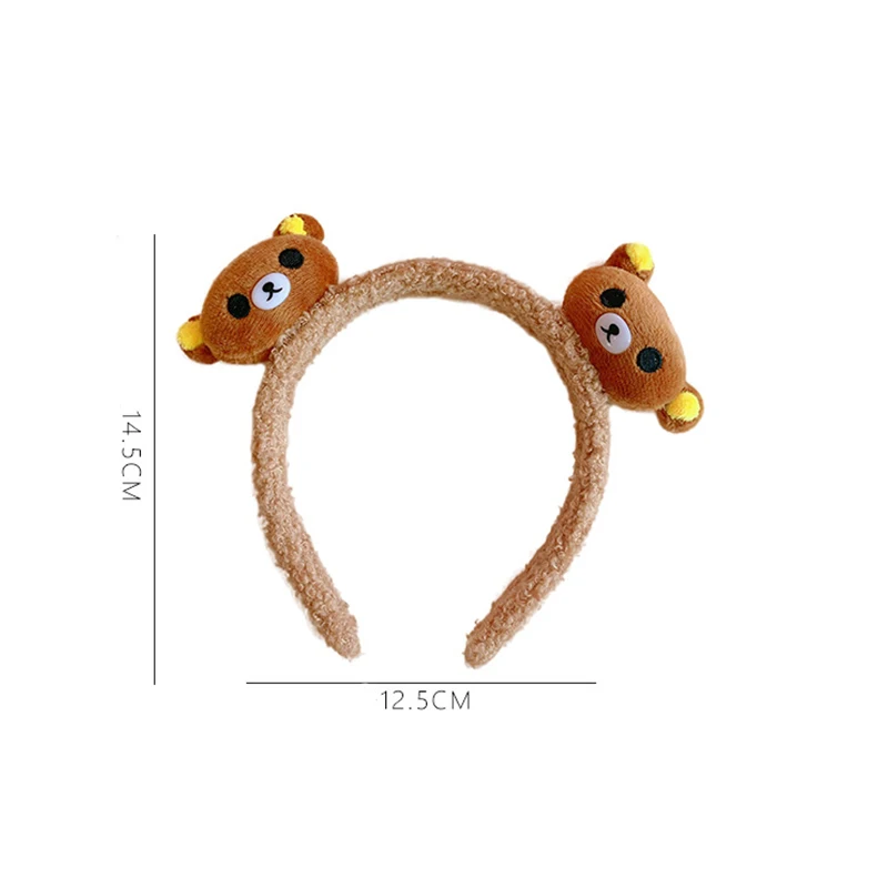 

Stylish Women Girls Headband Accessories Cute Plush Bear Wash Makeup Hair Band Cartoon Head Band Hair Styling Tools Headwear