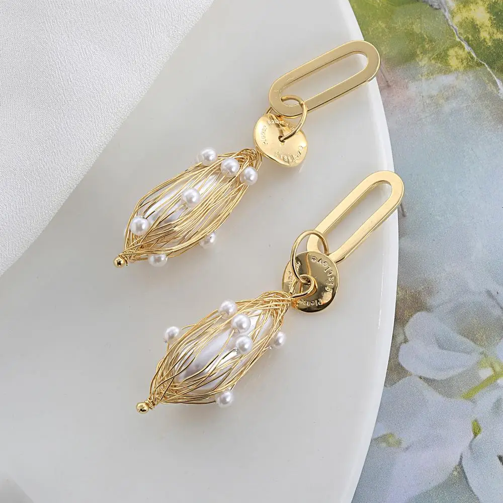 Женские длинные висячие серьги Neoglory ювелирные украшения ручной работы с