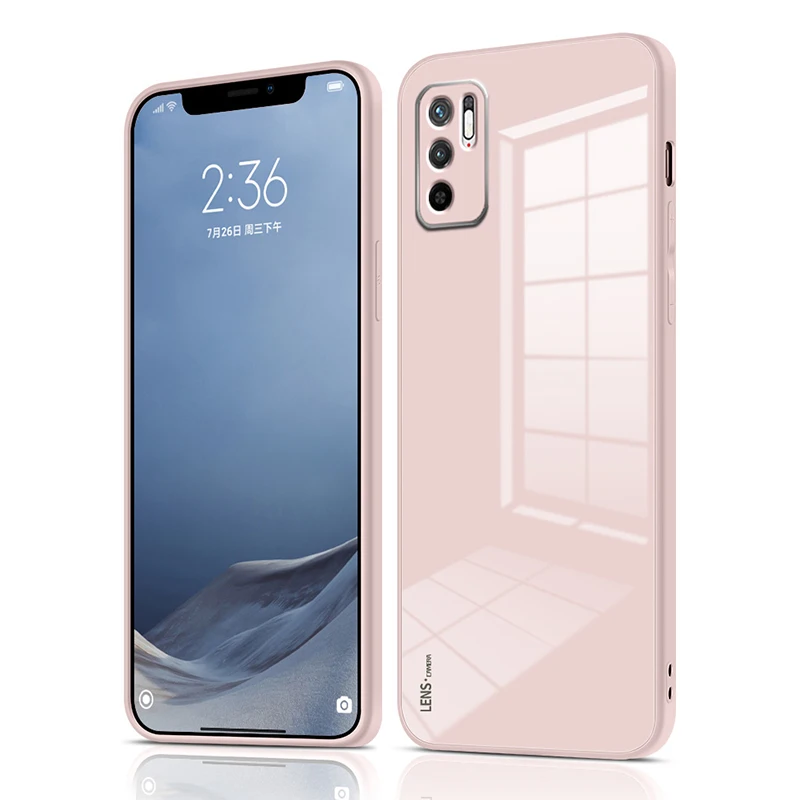 original tempered glass case for xiaomi poco m3 pro x3 gt 5g global soft silicone liquid phone back cover m3pro x3gt funda coque free global shipping