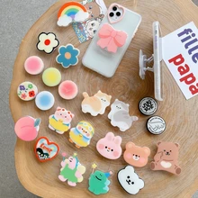 Universal mobile phone bracket Cute 3D airbag Phone Expanding Stand Finger Holder for phone Stand accessories for mobile phones