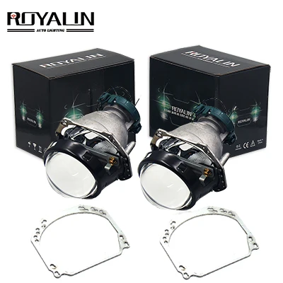 with hella lens ROYALIN фары автомобиля линзы адаптер рамка для Hella 2 3R G5 E55 Bosch E46-R проектор биксеноновые фары - Цвет: with hella lens