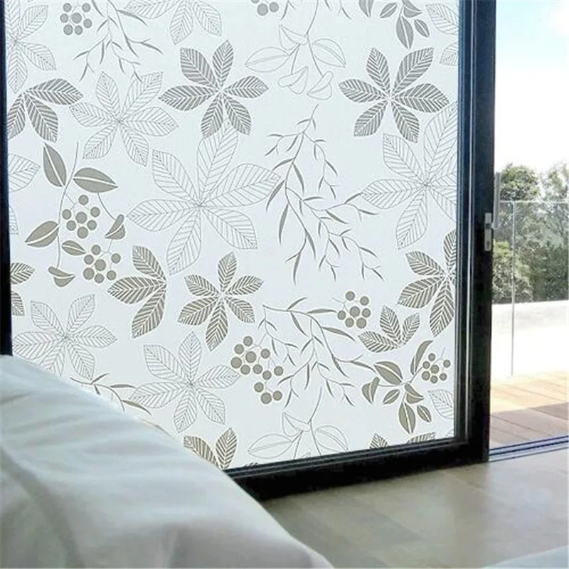 

45/60/90cm PVC Frosted Window Film Waterproof Glass Sticker for Home Office Privacy Scrubs Film Frost With Glue Window Stickers