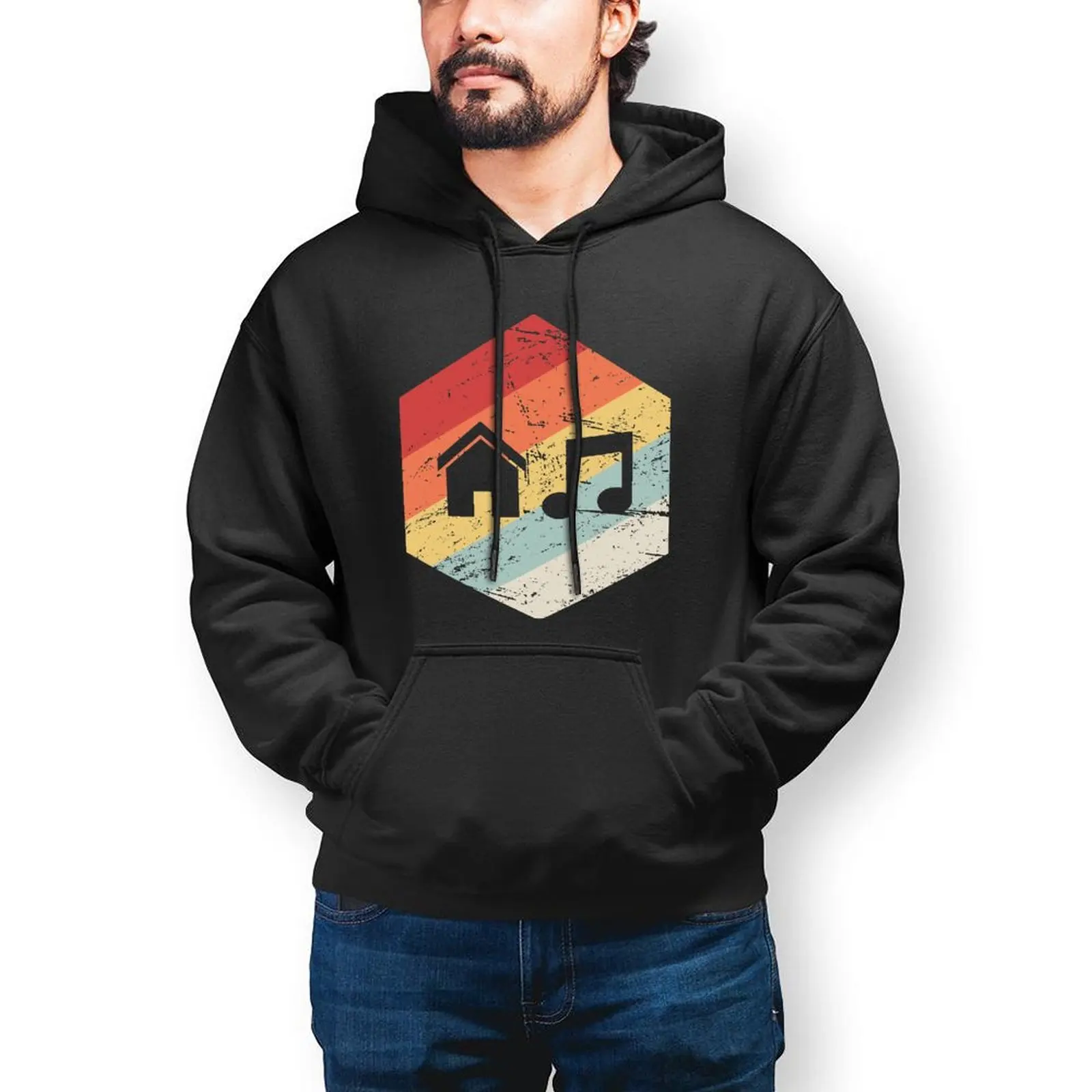 

Rave Hoodie Stylish Long Cotton Hoodies Men Warm Loose Pullover Hoodie Oversize