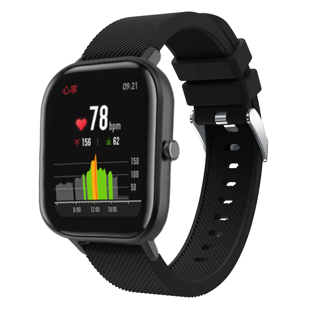 Силиконовый ремешок для часов для Xiaomi Huami Amazfit GTS ремешок для часов Amazfit GTR 42 мм/Bip Lite 20 ММ Спортивный сменный Браслет