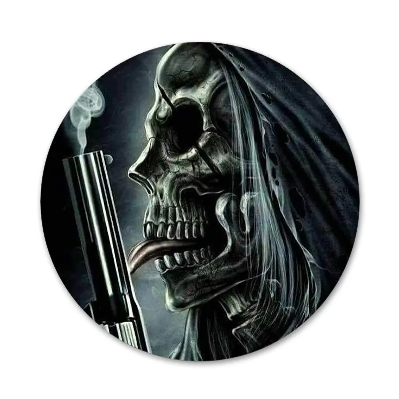 Жутким черепом значок на булавке декоративные Броши Металлические Значки для