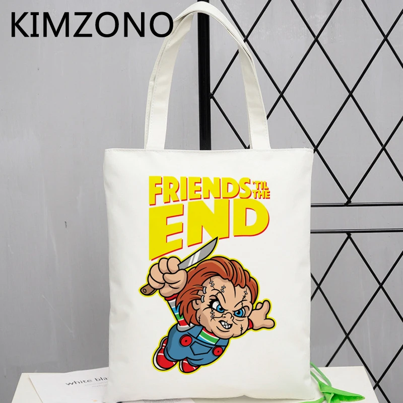 

Chucky shopping bag shopper bolsas de tela handbag tote bolsa recycle bag bag shoping net cloth woven sac toile