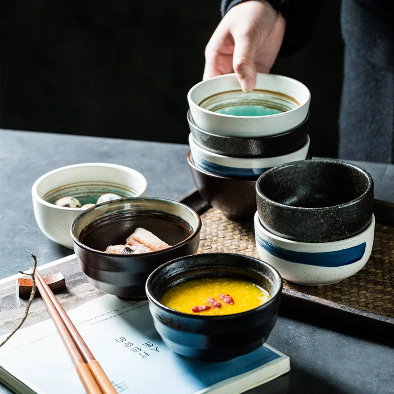 Керамическая чаша в японском стиле ретро 250 мл 4 5 дюйма для завтрака миска риса