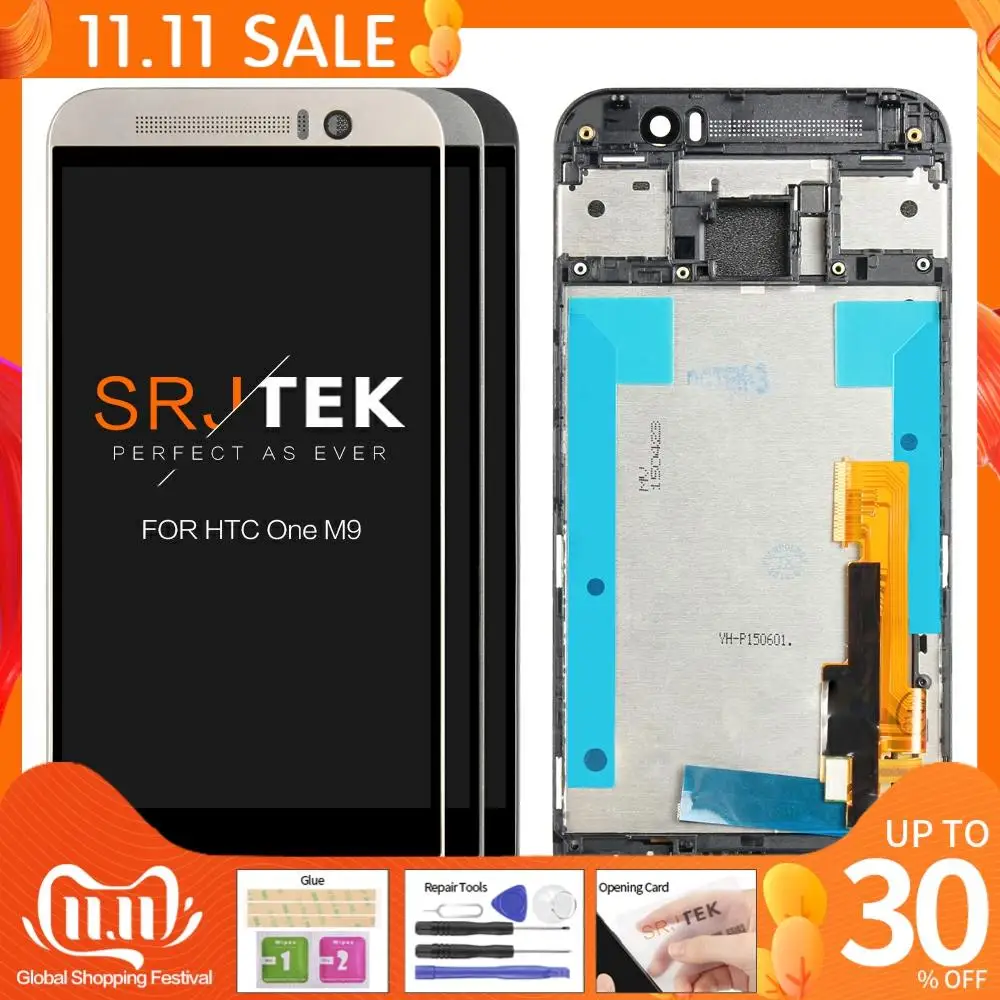 ЖК дисплей 5 дюймов с сенсорным экраном и рамкой для HTC ONE M9 дигитайзер дисплея в