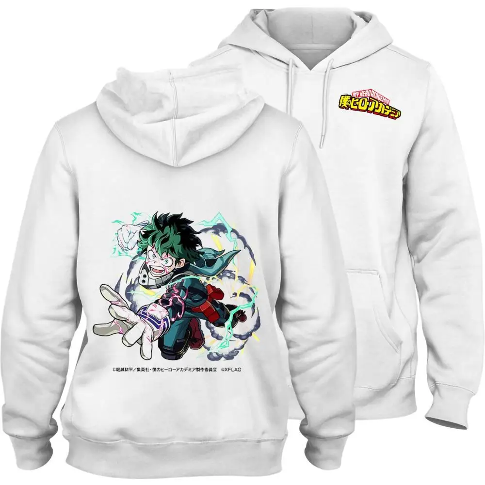 

Персонализированный хлопковый свитшот с капюшоном с принтом My Hero академия, повседневный Детский свитшот с карманом кенгуру, Академия-90
