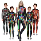 Одежда для косплея на Хэллоуин Мама и я, привлекательная Женская Аниме косплей, Необычные костюмы, комбинезоны со скелетом, страшный костюм для маленькой девочки