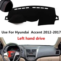 taijs factory classic protective leather car dashboard cover for hyundai accent 2012 2013 2014 2015 2016 2017 left hand drive