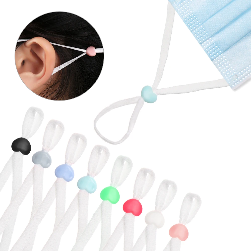 50 шт Любовь мягкий силиконовый шнур замки с веревкой противоскользящие шнурки