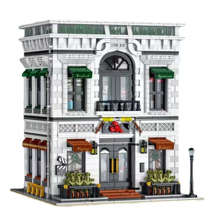 

Expert Series Seafood Restaurant Palace Cinema Downtown Office Building Blocks Bricks Town Hall Fire Brigade Model Sets 10203