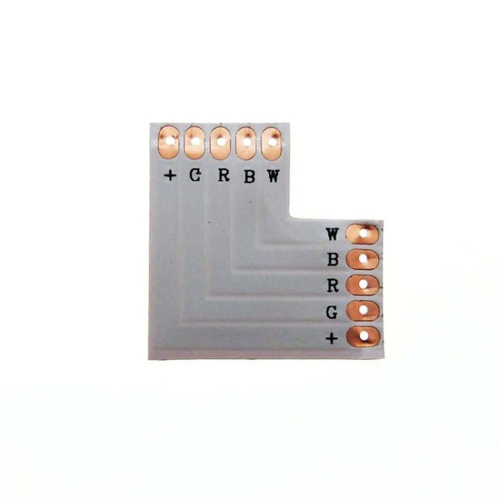 5 шт. 5pin L X T образный светодиодный разъем 10 мм для подключения углов под прямым