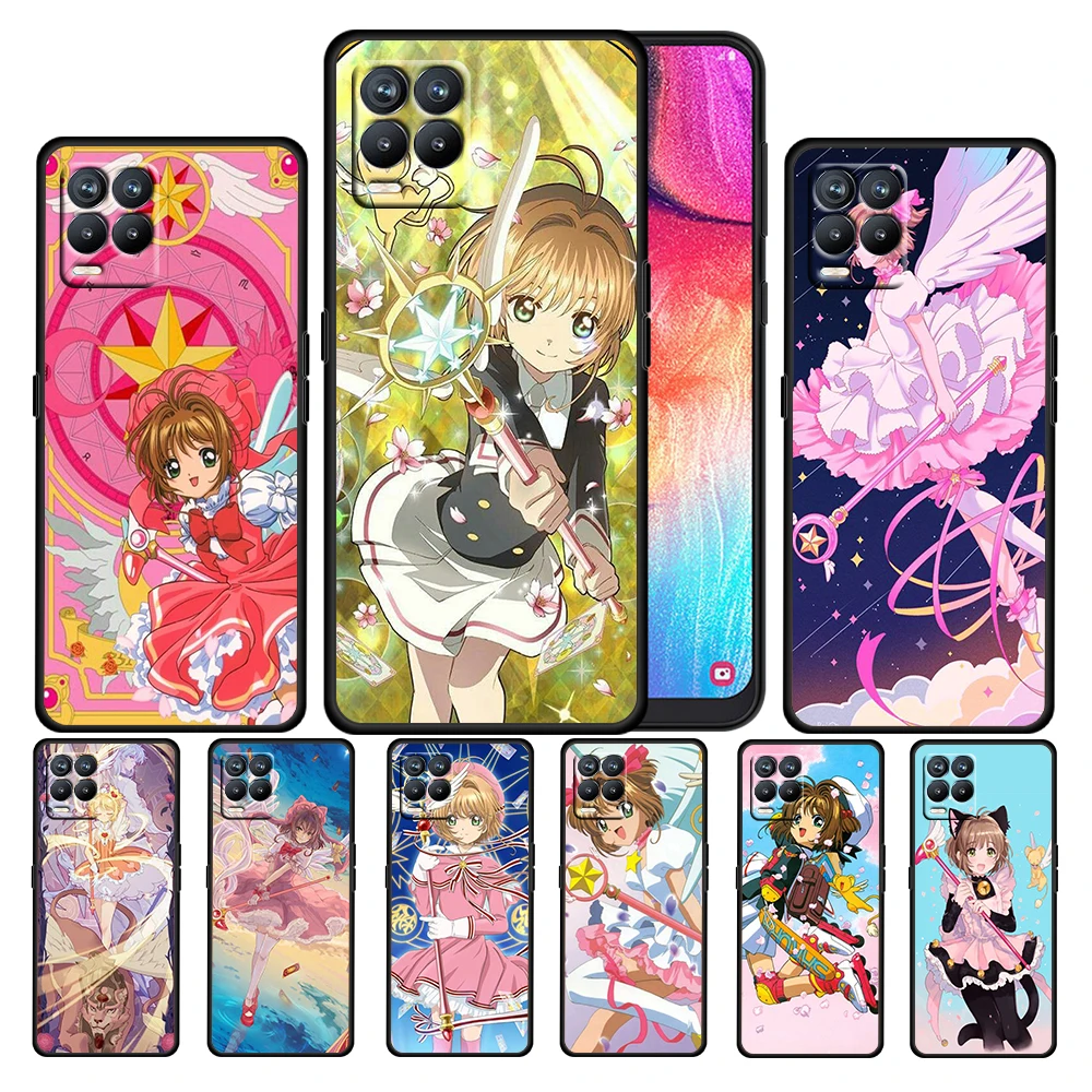

Cardcaptor Sakura Magic Anime For OPPO Realme Narzo 30 20 8 8i 7 6 5 3 2 Pro Global 5G Soft TPU Silicone Black Phone Case Cover