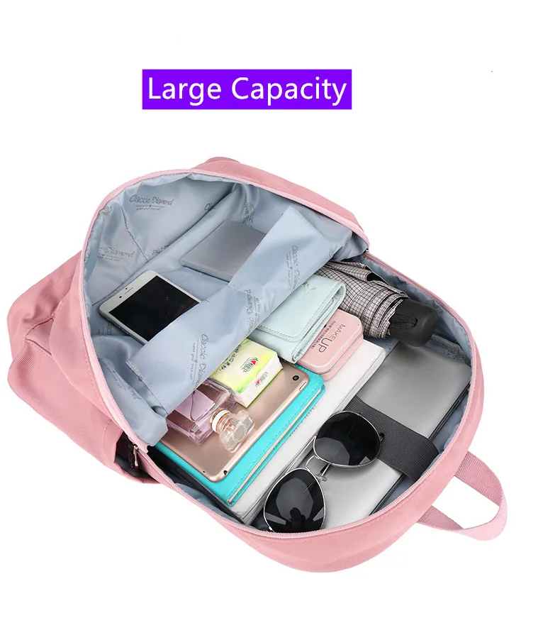 

Young Fashion Lady's Backpack Oxford Water-proof Travel Bag Casual Female Large Capacity Shopping Bag School Bag