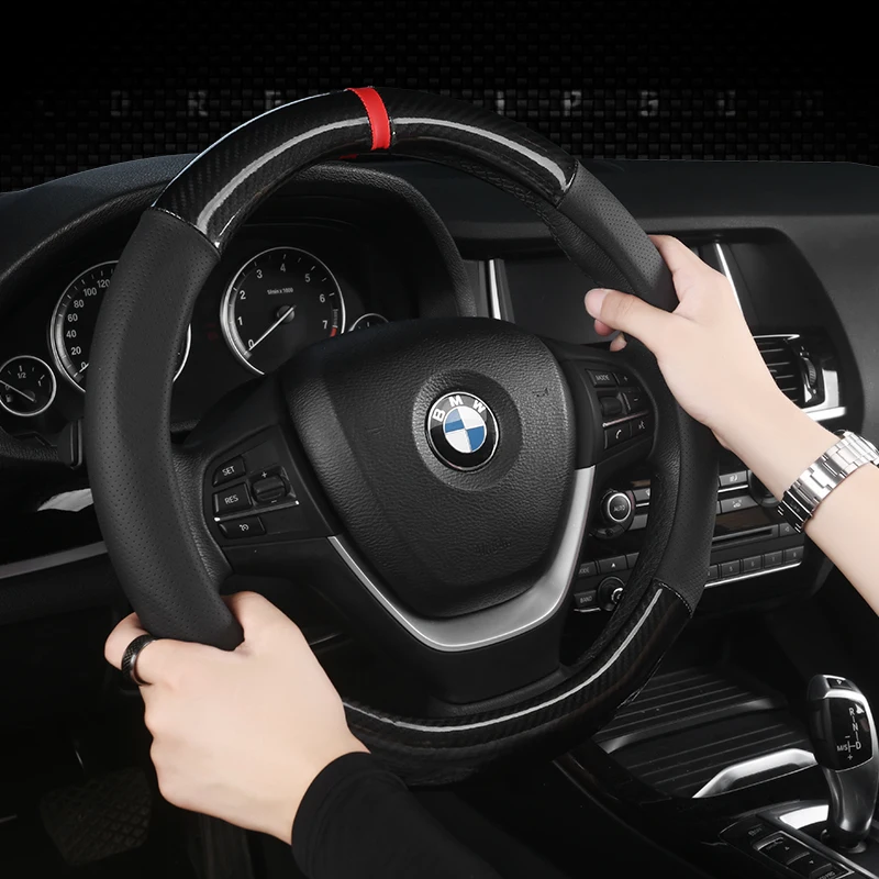 

New D Shape Steering Wheel Cover for VW Golf 7 Polo 2014-2019 Scirocco Jetta 6 2017-2019 Santana 2016-2018 Auto Accesorioss