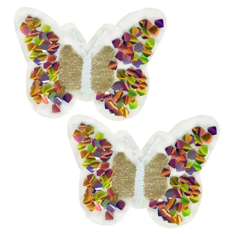 2 шт. квадратные блестки вышитые в виде бабочки|Вышивка| |