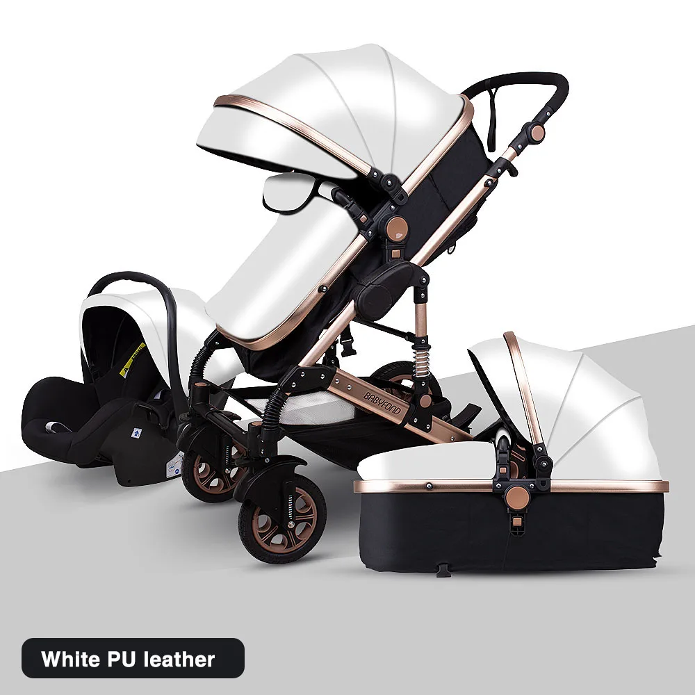 Brand 0-3-year-old High-view Baby Cart Can Sit Flat, Two-way Shock Absorber Folding New-born Baby In Winter And Summer