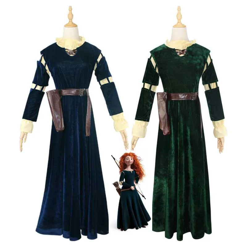 Костюм для косплея из фильма храбрости костюм принцессы Мериды одежда на