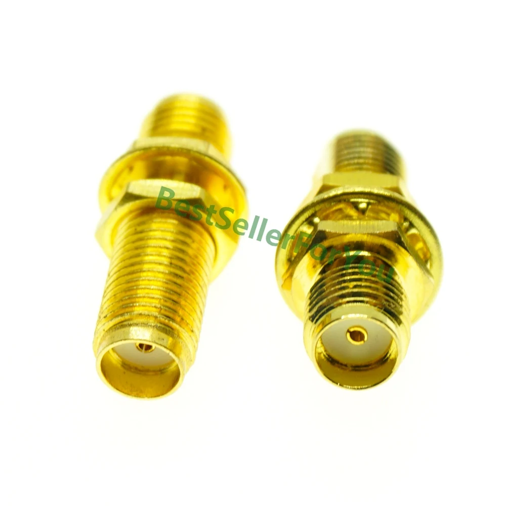 

1x Adapter SMA female to SMA female Bulkhead Panel Mount RF Connector Straight