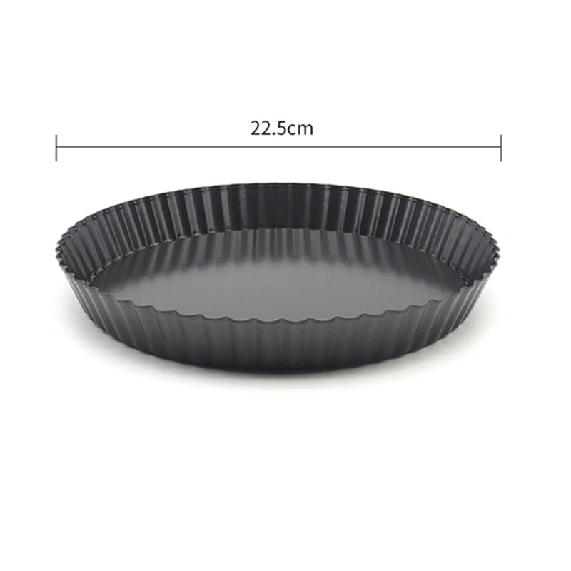 

9 inch Non-Stick Tart Flan Pan Molds Pie Pizza Cake Quiche Round Mould Removable Loose Bottom Fluted Heavy Duty Pie Pan Bakeware