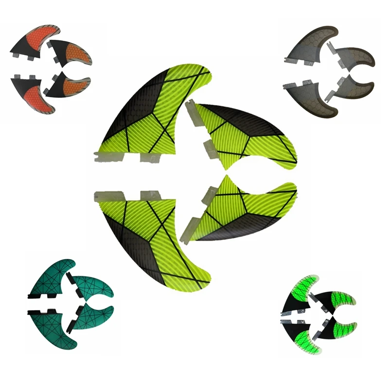 II эпоксидной смолы для серфинга плавники серфборда Quad комплект G5 G7 плавника дя