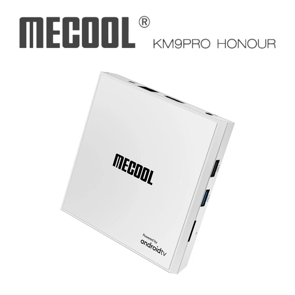 Фото ТВ приставка Mecool KM9 Pro на Android Amlogic S905X2 9 0 4 Гб 32 ГБ 4K HDR хромированный литой голосовой