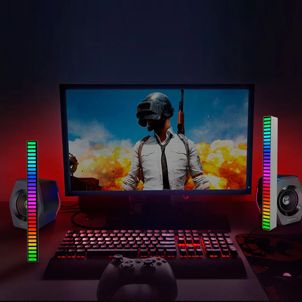 Автомобильная Атмосфера RGB цветная светодиодная музыка с голосовой активацией