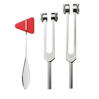 128hz 256hz neurological tuning fork set with triangle percussion hammer for sound healing therapy aluminum alloy