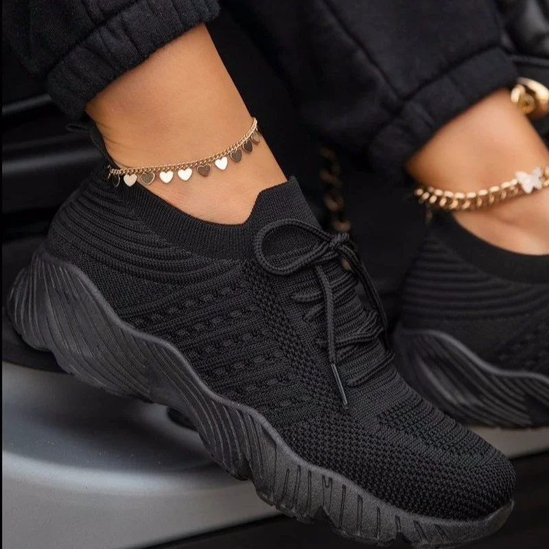 

Summer Autumn Women Comfortable Mesh Lace-Up Sneakers Ladies Casual Sport Shoes Platform Female Vulcanized Breathable Shoes