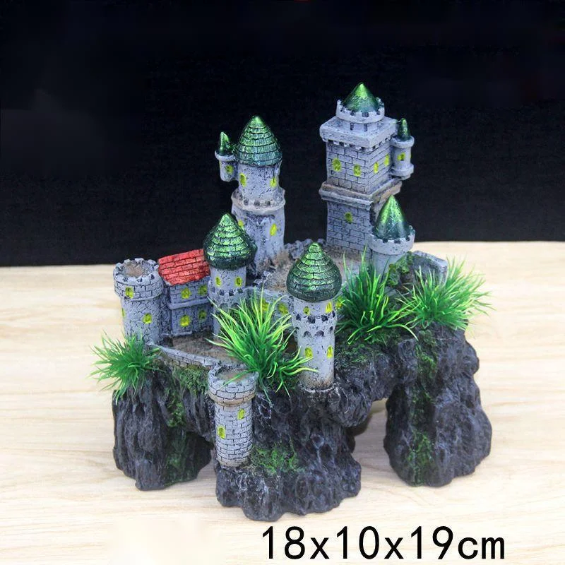 

New Aquarium Decoration Decor Castle Ornaments Fish Tank Landscaping Fish Shrimp Shelter Aquascape Decor Fish Tank Accessories