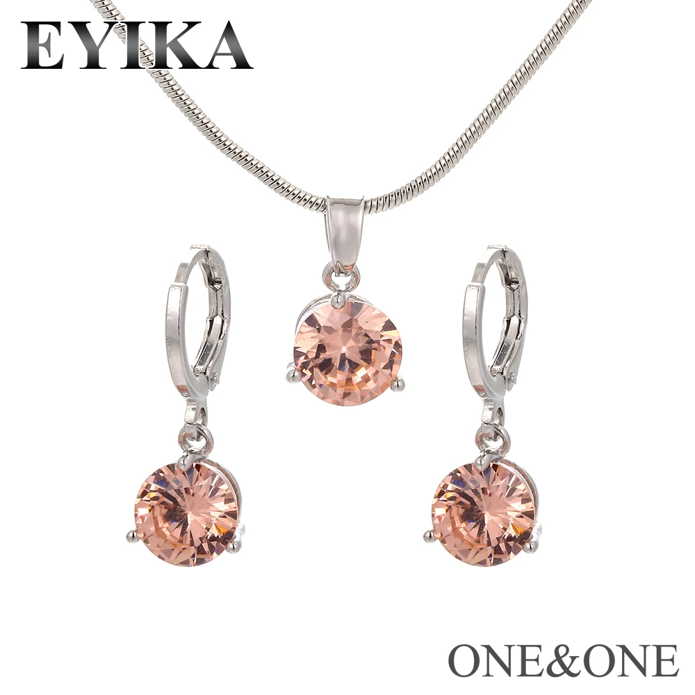 EYIKA популярные женские Fusion с украшением в виде кристаллов Ювелирные наборы