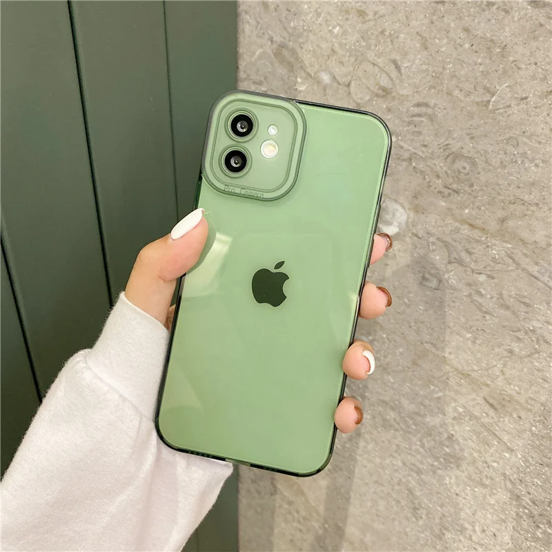 Luxury Shockproof Camera Lens Protection Soft TPU Smartphone Case For iPhone 12 Pro Max Mini 11 XR Cell Phone Back Cover Fundas