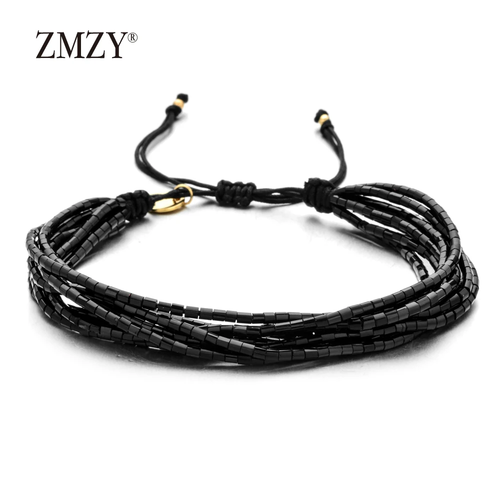 

ZMZY Friendship Boho Statement Bracelets for Women Glass Crystal Beads Tassel Bracelet Jewelry Female MIYUKI Bracelet Femme