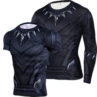 black panther shirt men sportswear compression shirts long sleeve gyms fitness top tees workout clothing black panther t shirt