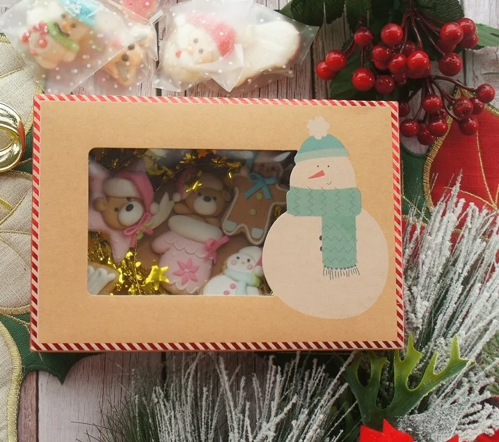 10pcs this style 22*15*7 см 10 шт. крафт Бумага ярко-красного цвета, с рождеством, снеговик, дизайнерская бумажная коробка свечи Варенье печь DIY стаканчики для вечеринки, подарков Упаковка - Цвет: 10pcs this style