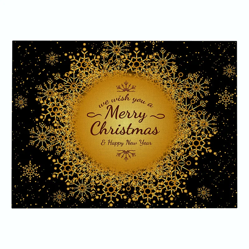 875 SEAAN Dark Christmas Decor Tableware Durable Dinner Table Placemat Tea Party Kitchen Accessories Bowl Cup Pads Drink Coasters - Цвет: 875