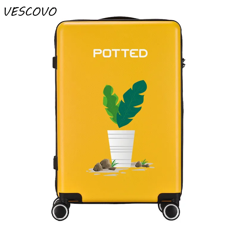 VESCOVO чехол для костюма с принтом 20 &quot24&quot 26 дюймов маленький свежий путешествий