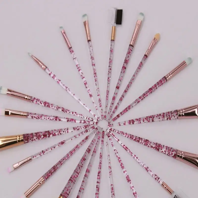 

10 empty tube sequined transparent liquid quicksand handle makeup brush loose powder brush beauty tool