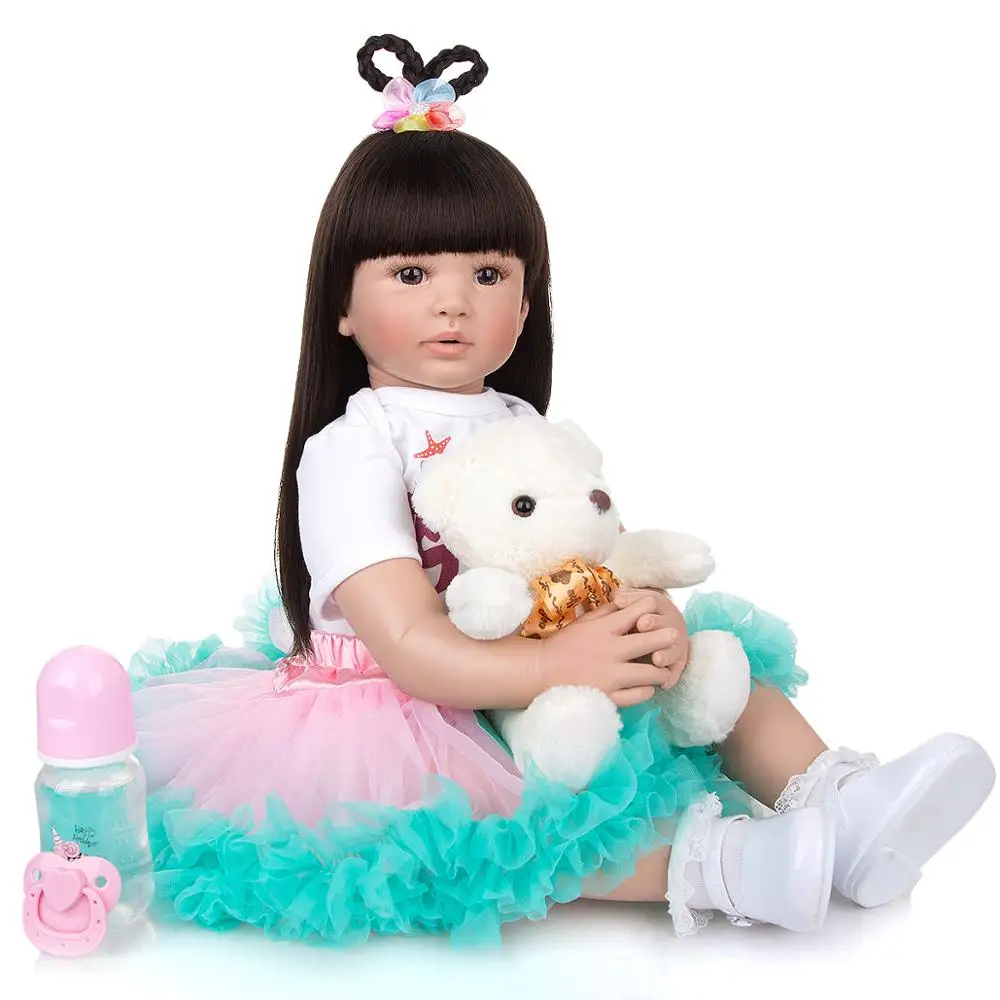 24 дюйма модная милая кукла-реборн KUKADOLL парик хиар тканевая кукла-Реборн детские