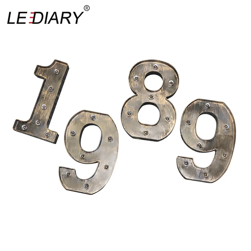 LEDIARY LED номер ночной Светильник 0-9 промышленный Стиль цифровой прибор ночного