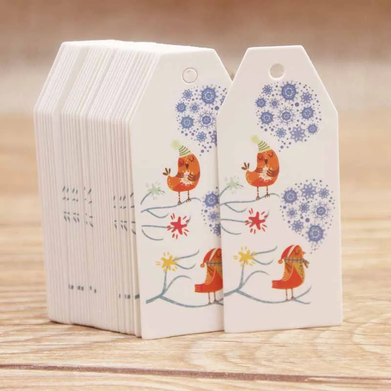 Ярлыки ярлык красного цвета рождественские подарки коробки бумажные ярлыки 2 5